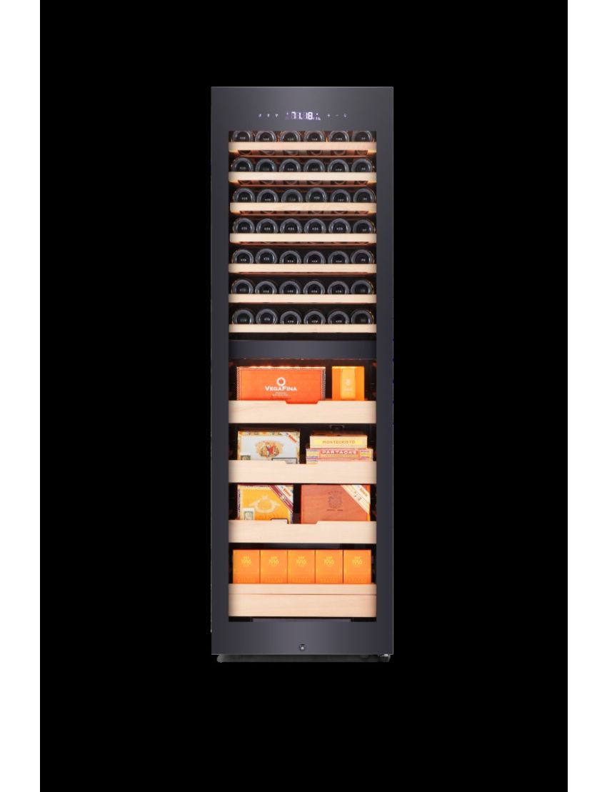 CWC-268C2 - 42 Bottle & 1250 Cigar Dual Zone Combo Cabinet