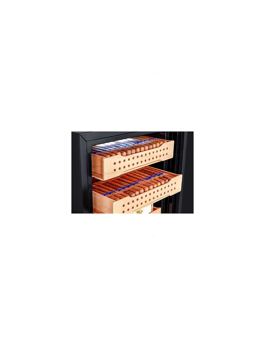 Afidano B1 - 400-Count Cigar Humidor Cabinet Exterior in Steel