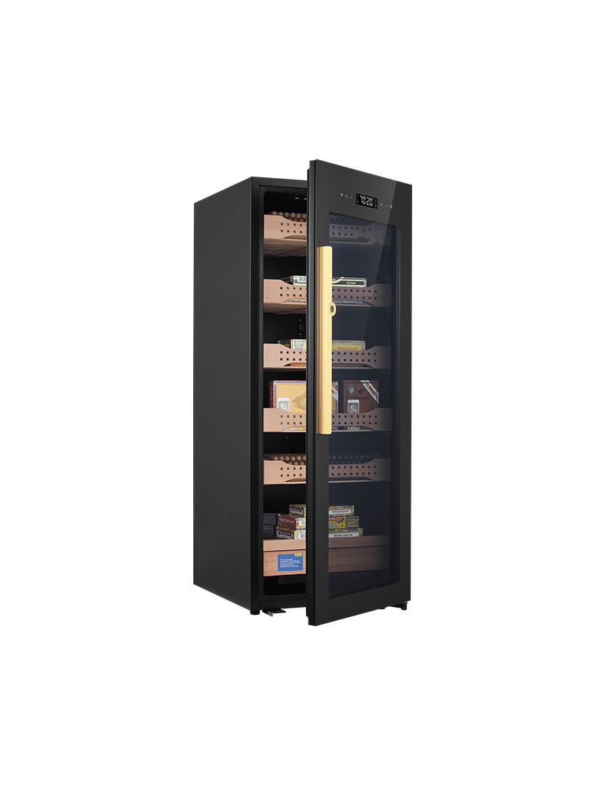 Afidano 1200 Count Cigar Humidor Cabinet Exterior in Steel